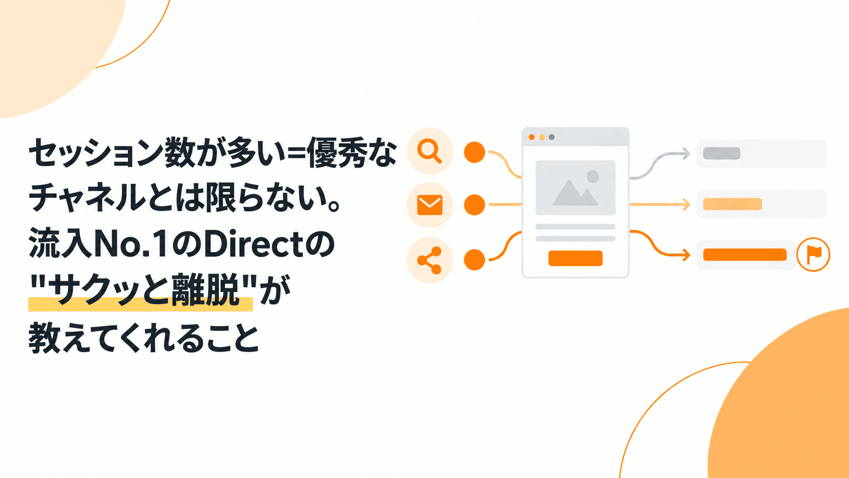 セッション数が多い=優秀なチャネルとは限らない。流入No.1のDirectの"サクッと離脱"が教えてくれること-photo